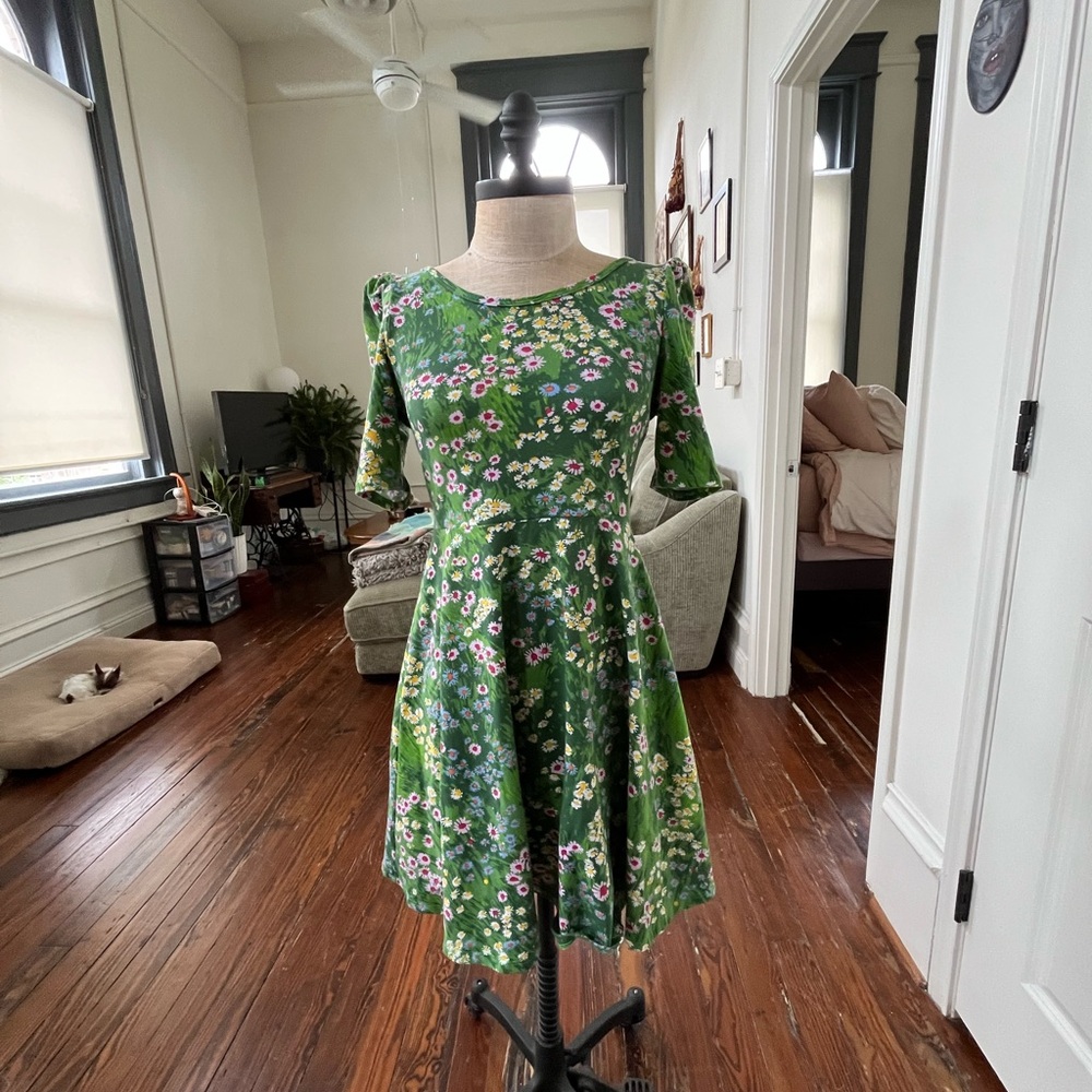 Nooworks Green Floral Mini Dress